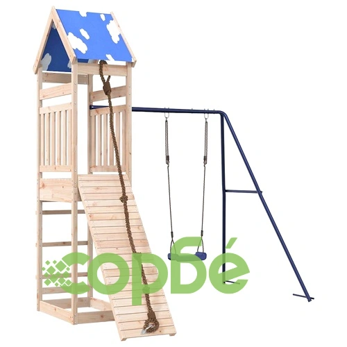 Комбинирано детско съоръжение за игра на открито, бор масив ➤ топ цена ➤ sorbe.bg
