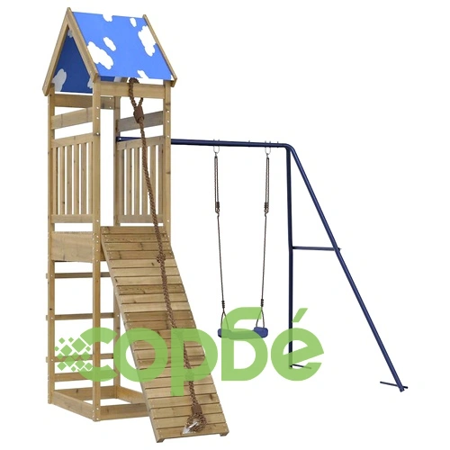 Комбинирано детско съоръжение за игра, импрегниран бор ➤ топ цена ➤ sorbe.bg