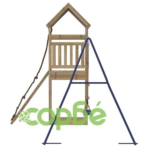 Комбинирано детско съоръжение за игра, импрегниран бор ➤ топ цена ➤ sorbe.bg