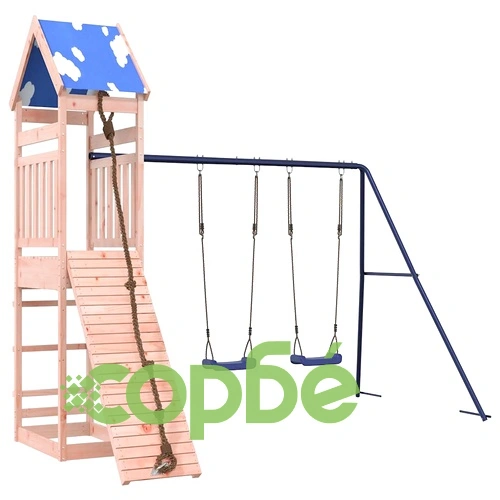 Комбинирано детско съоръжение, масивна дугласка дървесина ➤ топ цена ➤ sorbe.bg
