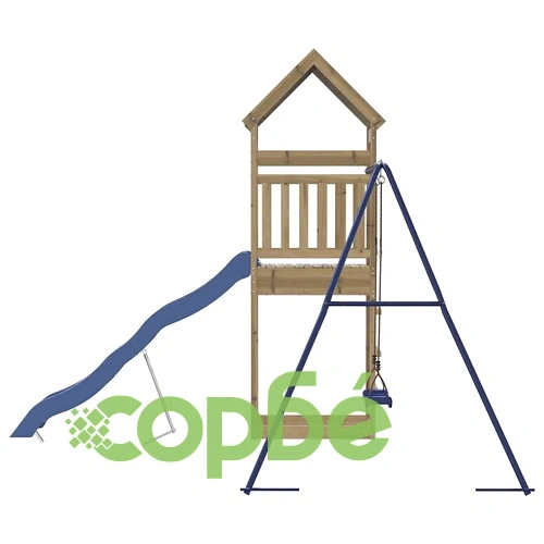 Комбинирано детско съоръжение за игра, импрегниран бор ➤ топ цена ➤ sorbe.bg