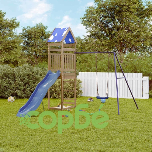 Комбинирано детско съоръжение за игра, импрегниран бор ➤ топ цена ➤ sorbe.bg