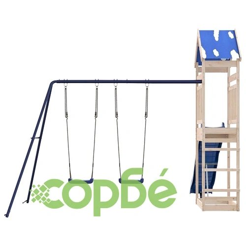 Комбинирано детско съоръжение за игра на открито, бор масив ➤ топ цена ➤ sorbe.bg