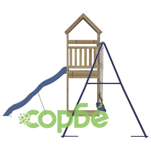 Комбинирано детско съоръжение за игра, импрегниран бор ➤ топ цена ➤ sorbe.bg