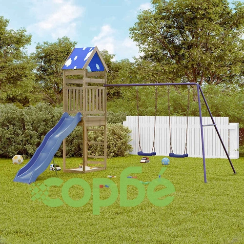 Комбинирано детско съоръжение за игра, импрегниран бор ➤ топ цена ➤ sorbe.bg