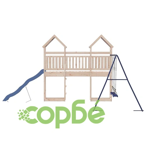 Комбинирано детско съоръжение за игра на открито, бор масив ➤ топ цена ➤ sorbe.bg