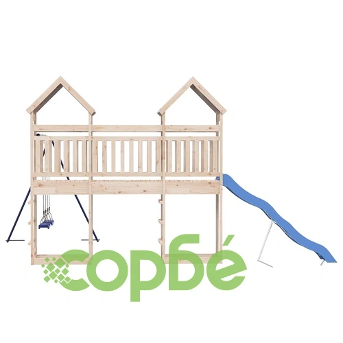 Комбинирано детско съоръжение за игра на открито, бор масив ➤ топ цена ➤ sorbe.bg