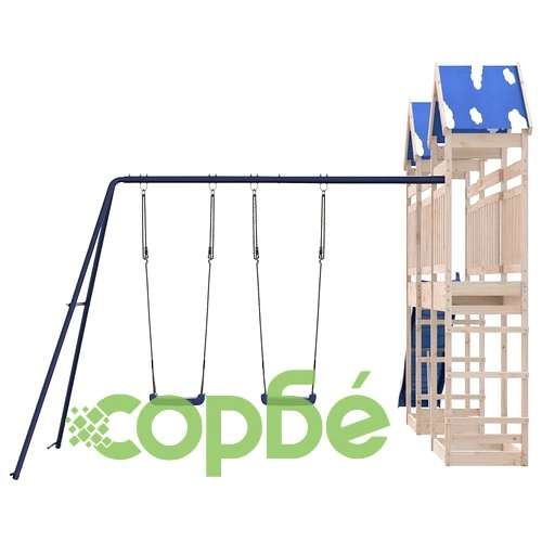 Комбинирано детско съоръжение за игра на открито, бор масив ➤ топ цена ➤ sorbe.bg