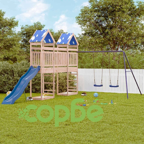 Комбинирано детско съоръжение за игра на открито, бор масив ➤ топ цена ➤ sorbe.bg