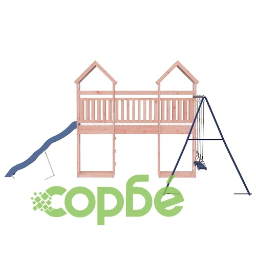 Комбинирано детско съоръжение, масивна дугласка дървесина ➤ топ цена ➤ sorbe.bg