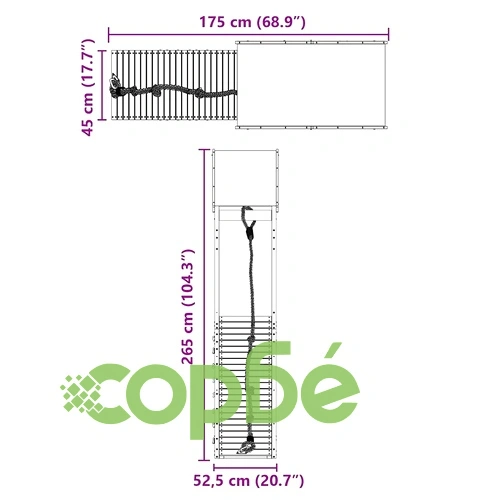 Комбинирано детско съоръжение за игра, импрегниран бор ➤ топ цена ➤ sorbe.bg