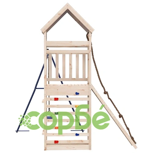 Комбинирано детско съоръжение за игра на открито, бор масив ➤ топ цена ➤ sorbe.bg