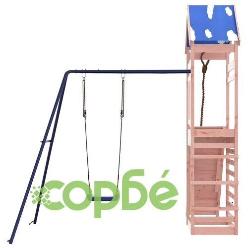 Комбинирано детско съоръжение, масивна дугласка дървесина ➤ топ цена ➤ sorbe.bg