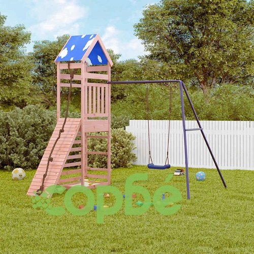 Комбинирано детско съоръжение, масивна дугласка дървесина ➤ топ цена ➤ sorbe.bg