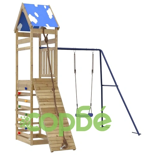 Комбинирано детско съоръжение за игра, импрегниран бор ➤ топ цена ➤ sorbe.bg