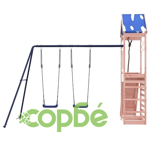 Комбинирано детско съоръжение, масивна дугласка дървесина ➤ топ цена ➤ sorbe.bg