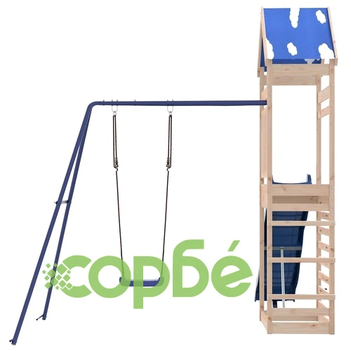 Комбинирано детско съоръжение за игра на открито, бор масив ➤ топ цена ➤ sorbe.bg