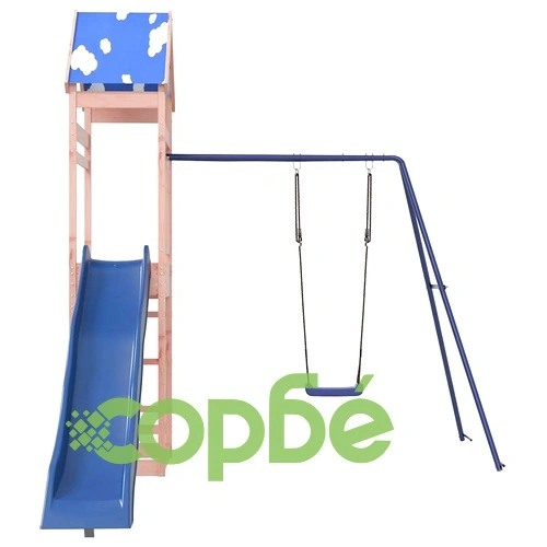 Комбинирано детско съоръжение, масивна дугласка дървесина ➤ топ цена ➤ sorbe.bg