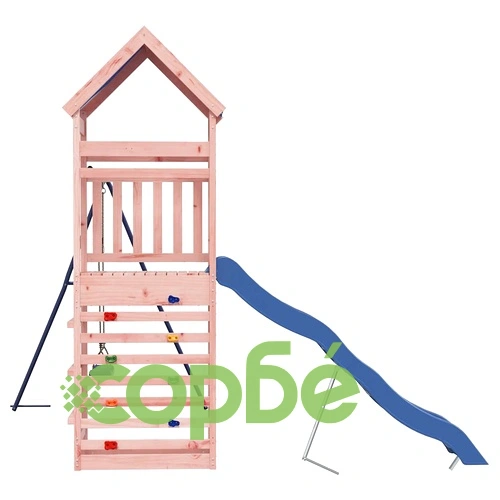 Комбинирано детско съоръжение, масивна дугласка дървесина ➤ топ цена ➤ sorbe.bg
