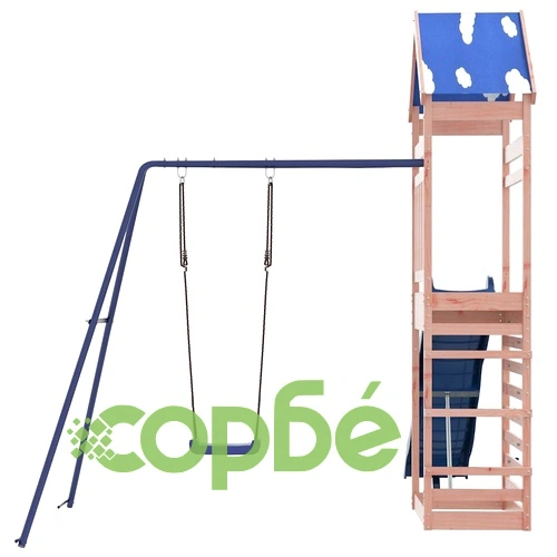 Комбинирано детско съоръжение, масивна дугласка дървесина ➤ топ цена ➤ sorbe.bg