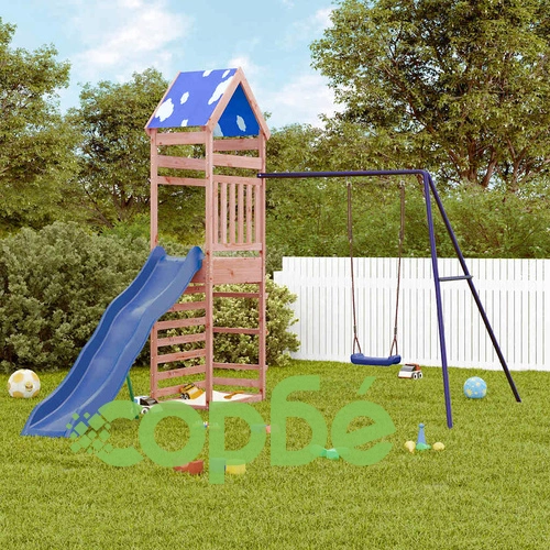 Комбинирано детско съоръжение, масивна дугласка дървесина ➤ топ цена ➤ sorbe.bg