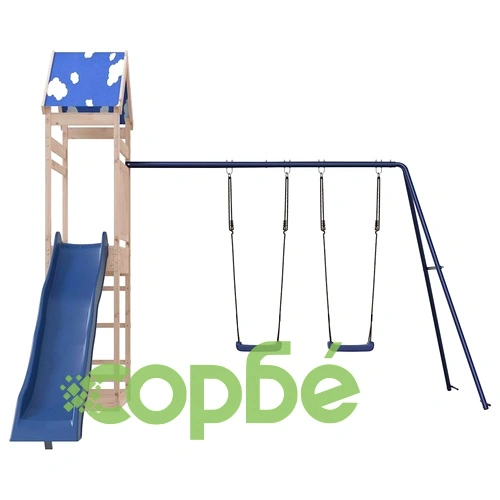 Комбинирано детско съоръжение за игра на открито, бор масив ➤ топ цена ➤ sorbe.bg