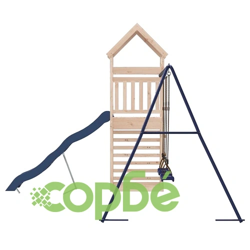 Комбинирано детско съоръжение за игра на открито, бор масив ➤ топ цена ➤ sorbe.bg