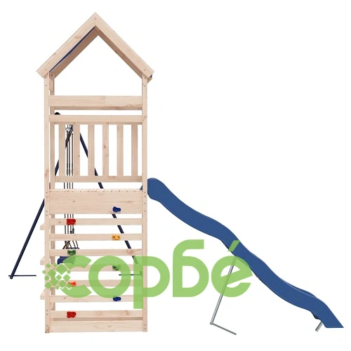 Комбинирано детско съоръжение за игра на открито, бор масив ➤ топ цена ➤ sorbe.bg
