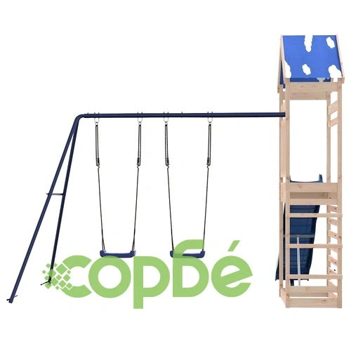 Комбинирано детско съоръжение за игра на открито, бор масив ➤ топ цена ➤ sorbe.bg