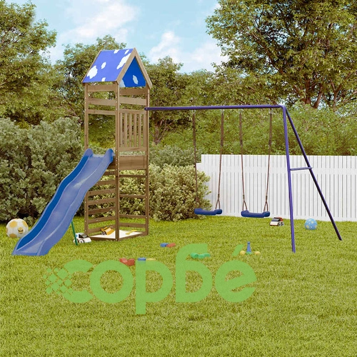 Комбинирано детско съоръжение за игра, импрегниран бор ➤ топ цена ➤ sorbe.bg