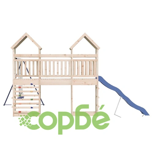 Комбинирано детско съоръжение за игра на открито, бор масив ➤ топ цена ➤ sorbe.bg