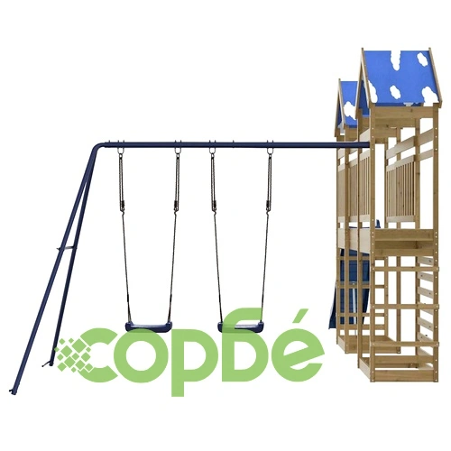 Комбинирано детско съоръжение за игра, импрегниран бор ➤ топ цена ➤ sorbe.bg
