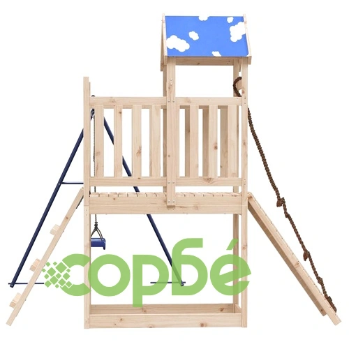 Комбинирано детско съоръжение за игра на открито, бор масив ➤ топ цена ➤ sorbe.bg