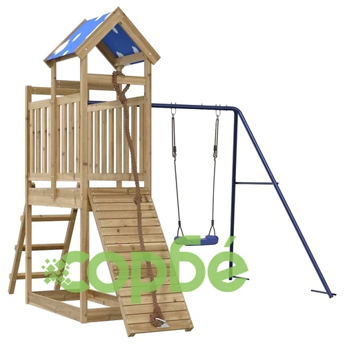 Комбинирано детско съоръжение за игра, импрегниран бор ➤ топ цена ➤ sorbe.bg