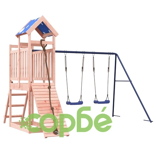Комбинирано детско съоръжение, масивна дугласка дървесина ➤ топ цена ➤ sorbe.bg