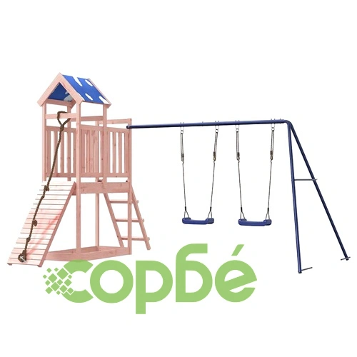 Комбинирано детско съоръжение, масивна дугласка дървесина ➤ топ цена ➤ sorbe.bg