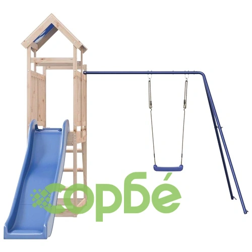 Комбинирано детско съоръжение за игра на открито, бор масив ➤ топ цена ➤ sorbe.bg
