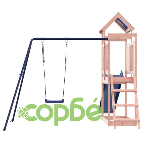 Комбинирано детско съоръжение, масивна дугласка дървесина ➤ топ цена ➤ sorbe.bg