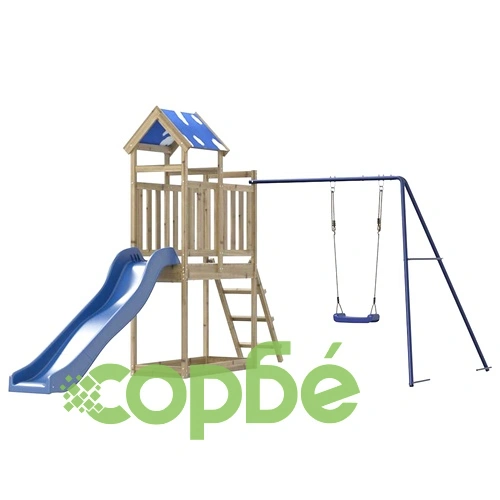 Комбинирано детско съоръжение за игра, импрегниран бор ➤ топ цена ➤ sorbe.bg