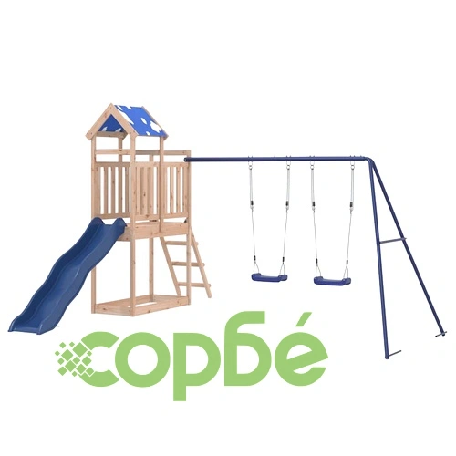 Комбинирано детско съоръжение за игра на открито, бор масив ➤ топ цена ➤ sorbe.bg