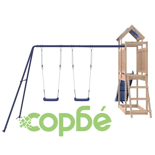 Комбинирано детско съоръжение за игра на открито, бор масив ➤ топ цена ➤ sorbe.bg