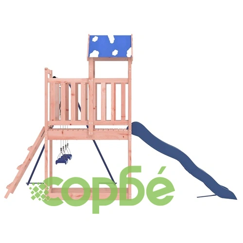 Комбинирано детско съоръжение, масивна дугласка дървесина ➤ топ цена ➤ sorbe.bg