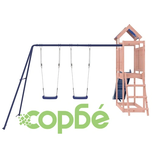 Комбинирано детско съоръжение, масивна дугласка дървесина ➤ топ цена ➤ sorbe.bg