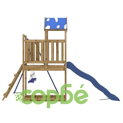 Комбинирано детско съоръжение за игра, импрегниран бор ➤ топ цена ➤ sorbe.bg
