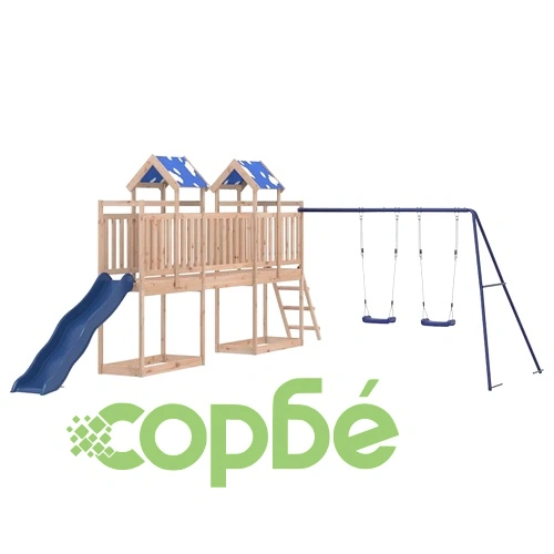 Комбинирано детско съоръжение за игра на открито, бор масив ➤ топ цена ➤ sorbe.bg