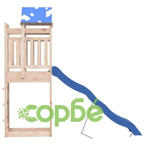 Комбинирано детско съоръжение за игра на открито, бор масив ➤ топ цена ➤ sorbe.bg