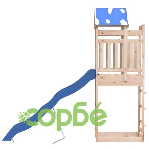 Комбинирано детско съоръжение за игра на открито, бор масив ➤ топ цена ➤ sorbe.bg