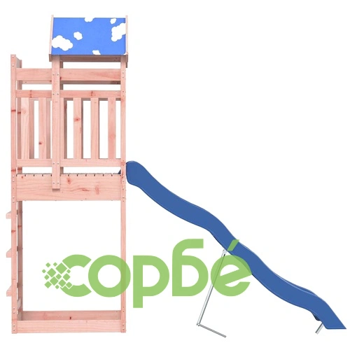 Комбинирано детско съоръжение, масивна дугласка дървесина ➤ топ цена ➤ sorbe.bg