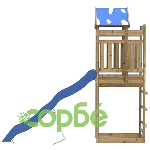 Комбинирано детско съоръжение за игра, импрегниран бор ➤ топ цена ➤ sorbe.bg