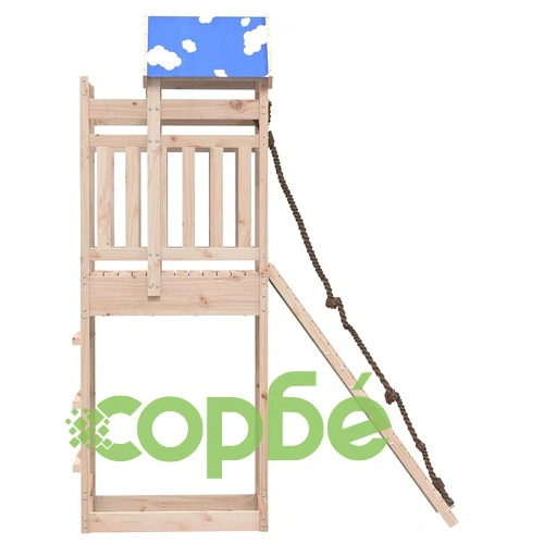 Комбинирано детско съоръжение за игра на открито, бор масив ➤ топ цена ➤ sorbe.bg